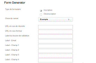 Mailpro - Formular erstellen