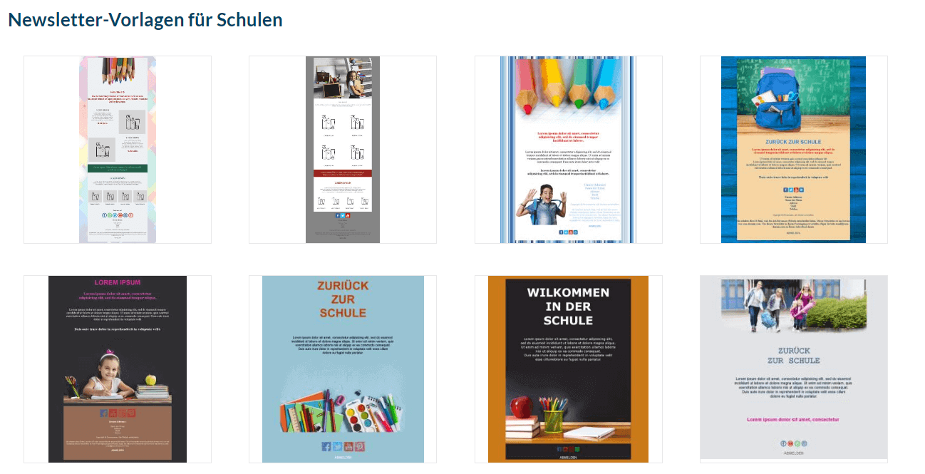 Vorlagen für zurück zur Schule Kampagnen