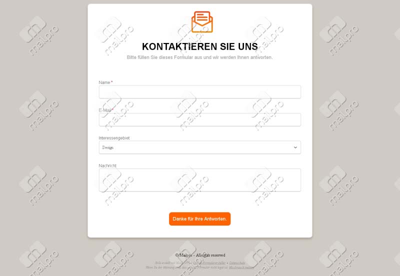 Kundenanfrage Formular