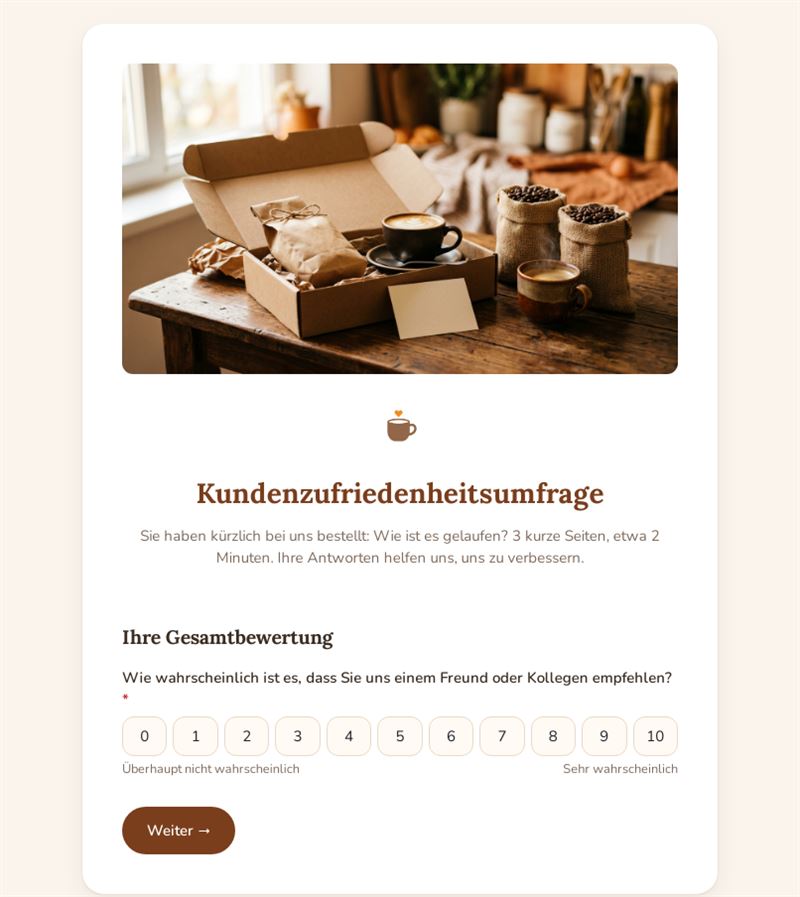 Kundenzufriedenheitsumfrage
