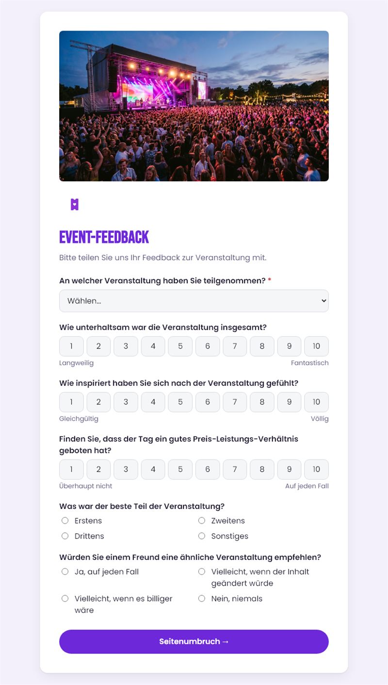 Feedback zur Veranstaltung