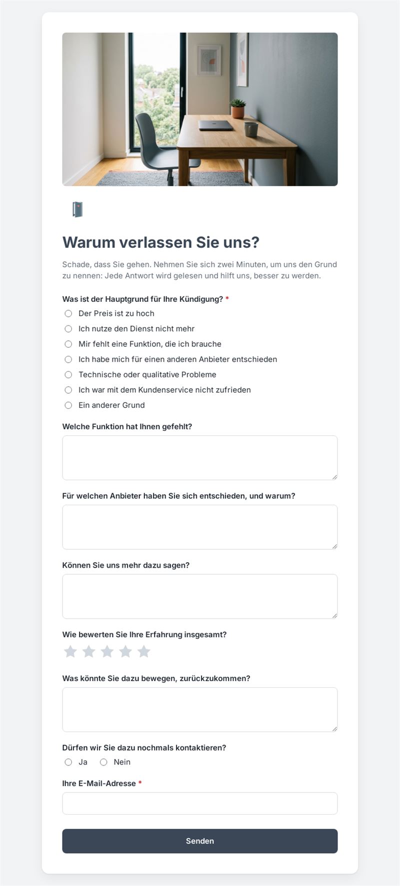 Warum verlassen Sie uns?