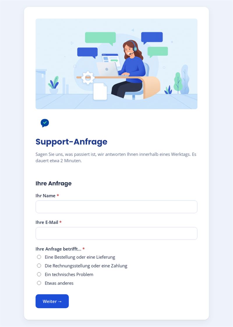 Support-Anfrage