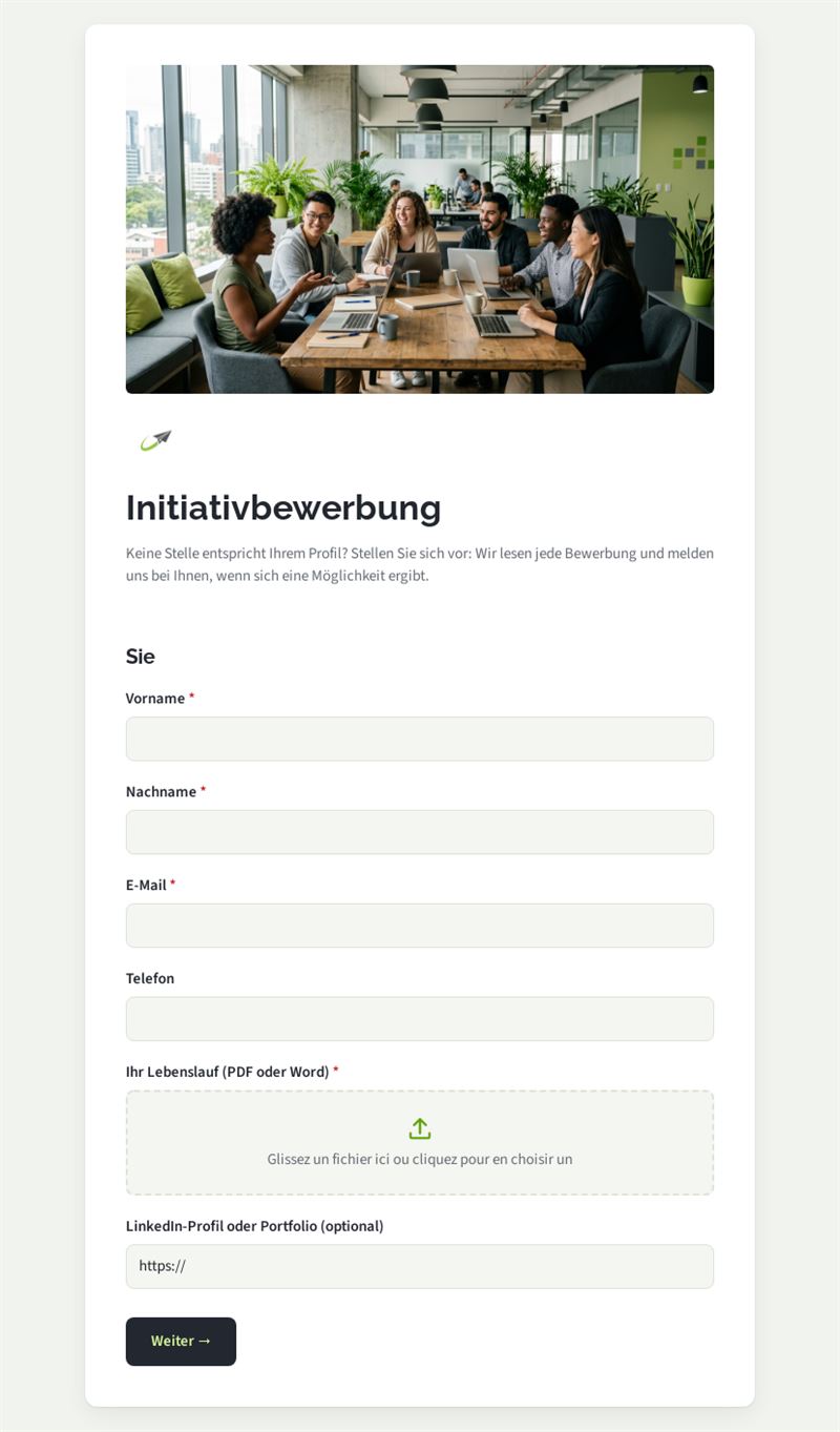 Initiativbewerbung