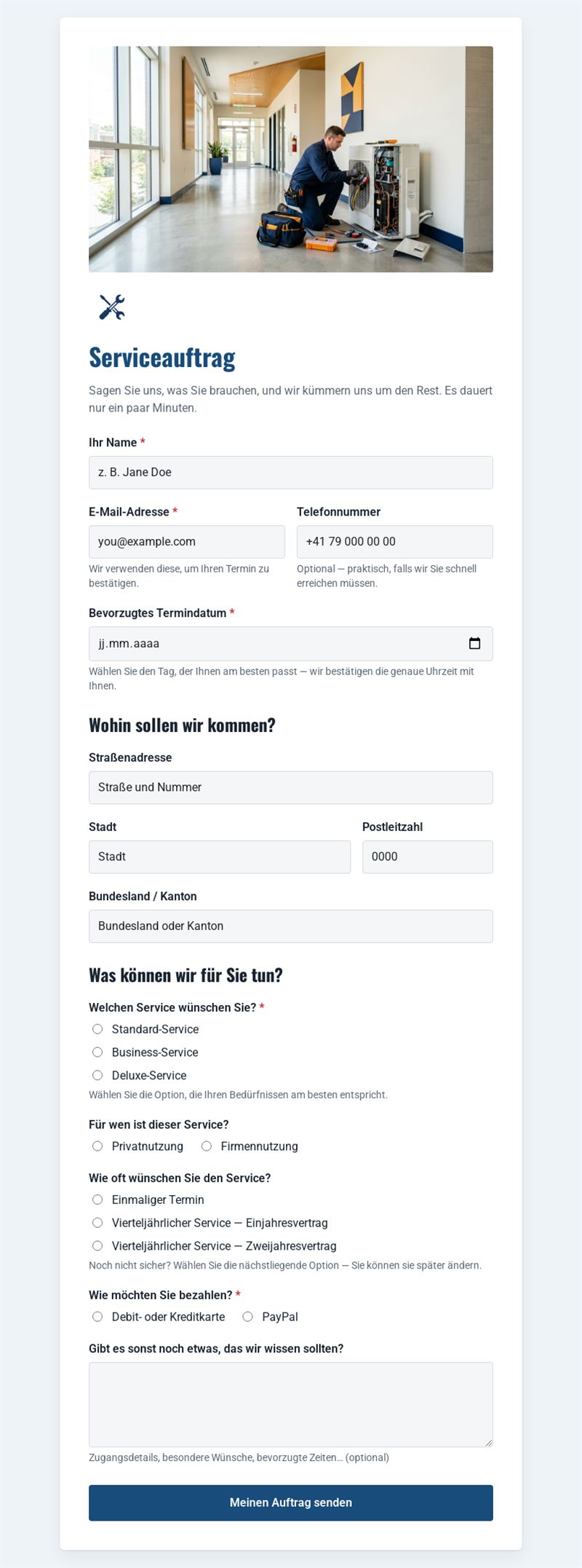 Arbeitsauftrag Ticket