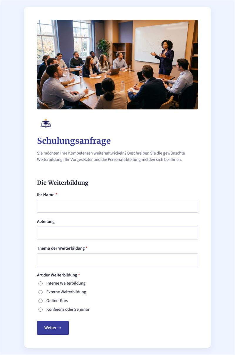 Schulungsanfrage