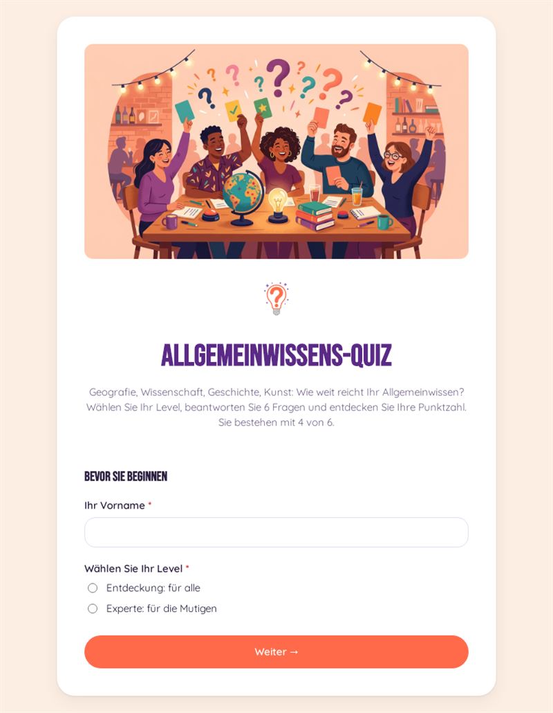 Allgemeinwissens-Quiz