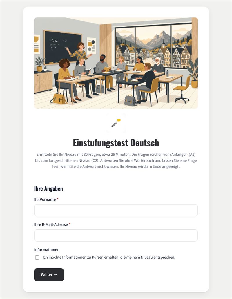 Einstufungstest Deutsch