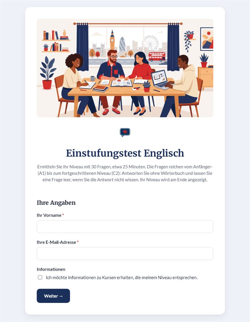 Einstufungstest Englisch