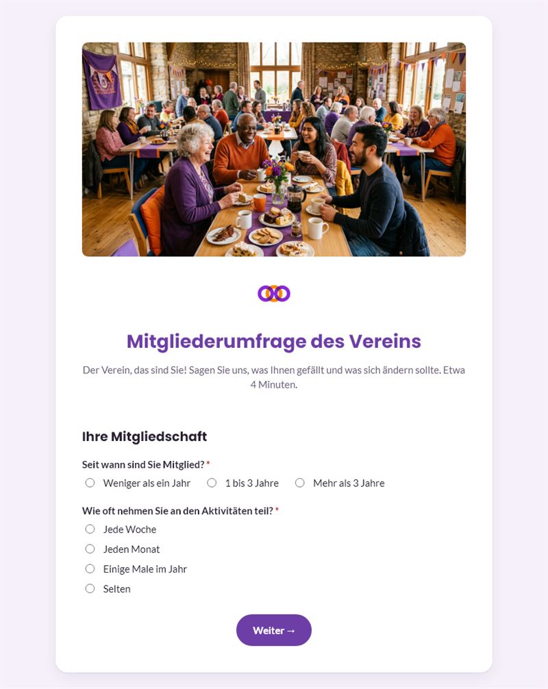 Mitgliederumfrage des Vereins