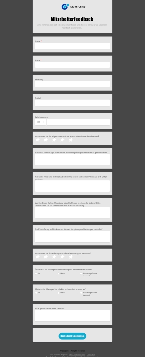 Mitarbeiterfeedback Formular