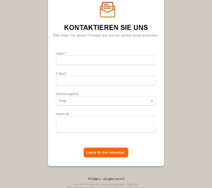 Kundenanfrage Formular