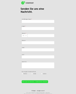 Allgemeines Kontaktformular