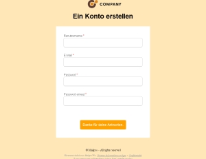 Kontoerstellung Registrierung