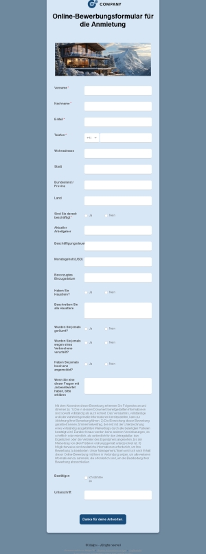 Online Mietbewerbung