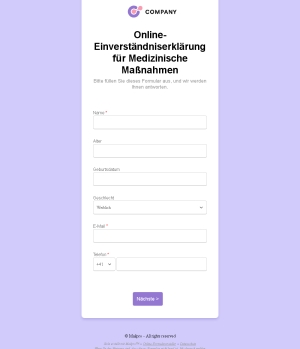 Online Medizinische Einwilligung