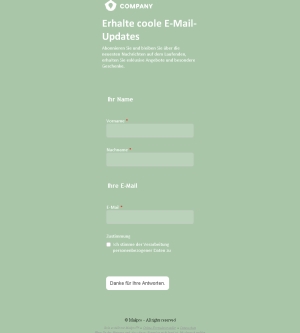 Newsletter Anmeldung E-Mail