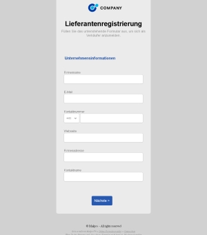 Lieferantenregistrierung Schlank