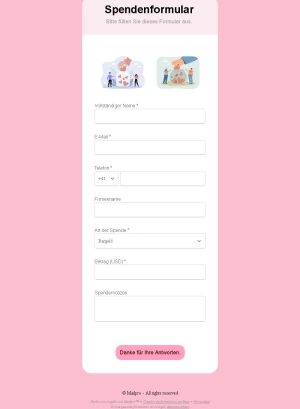 Online Spendenformular