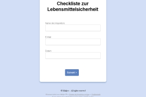 Lebensmittelsicherheit Checkliste