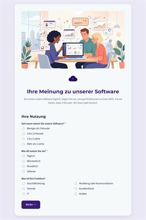 Ihre Meinung zu unserer Software