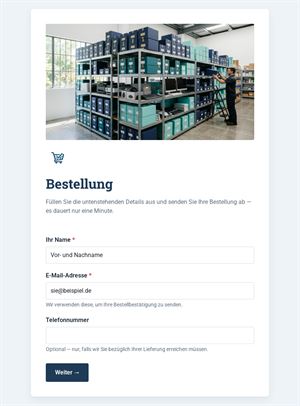 Bestellanforderung Formular