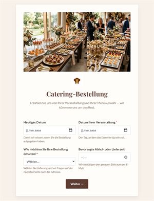 Catering Bestellung Einfach