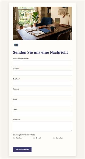 Ausführliches Kontaktformular