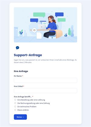 Support-Anfrage