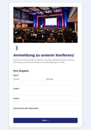 Anmeldung zu unserer Konferenz