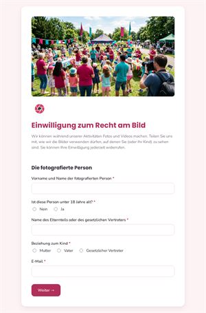 Einwilligung zum Recht am Bild