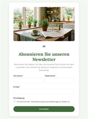 Newsletter Anmeldung E-Mail