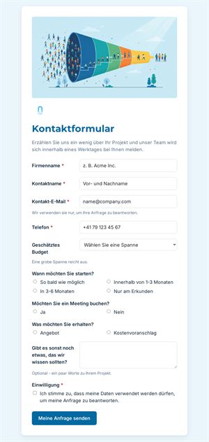 Lead Erfassungsformular
