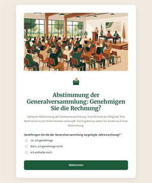 Abstimmung der Generalversammlung