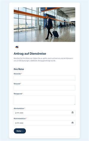 Antrag auf Dienstreise