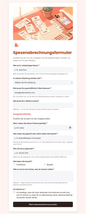 Spesenabrechnung Einreichung