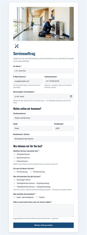 Arbeitsauftrag Ticket