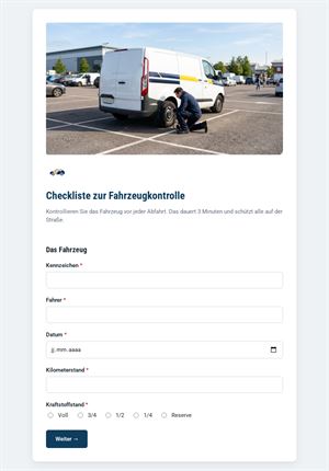 Checkliste zur Fahrzeugkontrolle