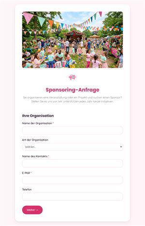 Sponsoring-Anfrage