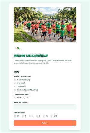Anmeldung zum Solidaritätslauf