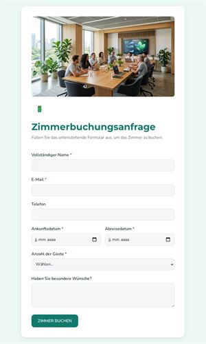 Zimmerreservierung Anfrage