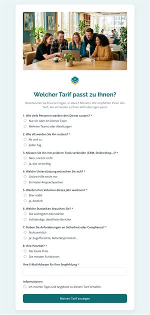 Welcher Tarif passt zu Ihnen?