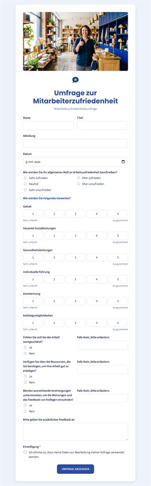 Umfrage zur Mitarbeiterzufriedenheit