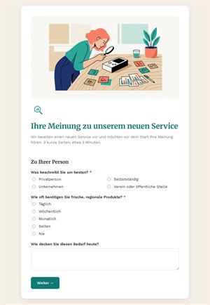 Ihre Meinung zu unserem neuen Service