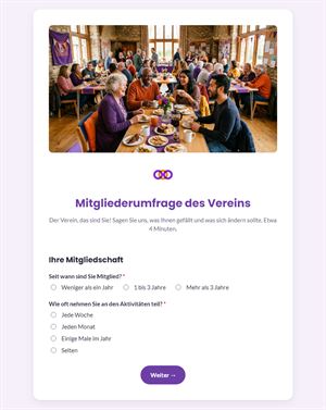 Mitgliederumfrage des Vereins