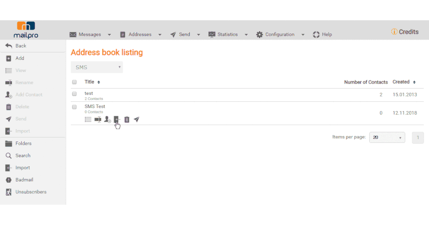 Importieren Ihre SMS-Telefonliste ganz einfach mit Mailpro