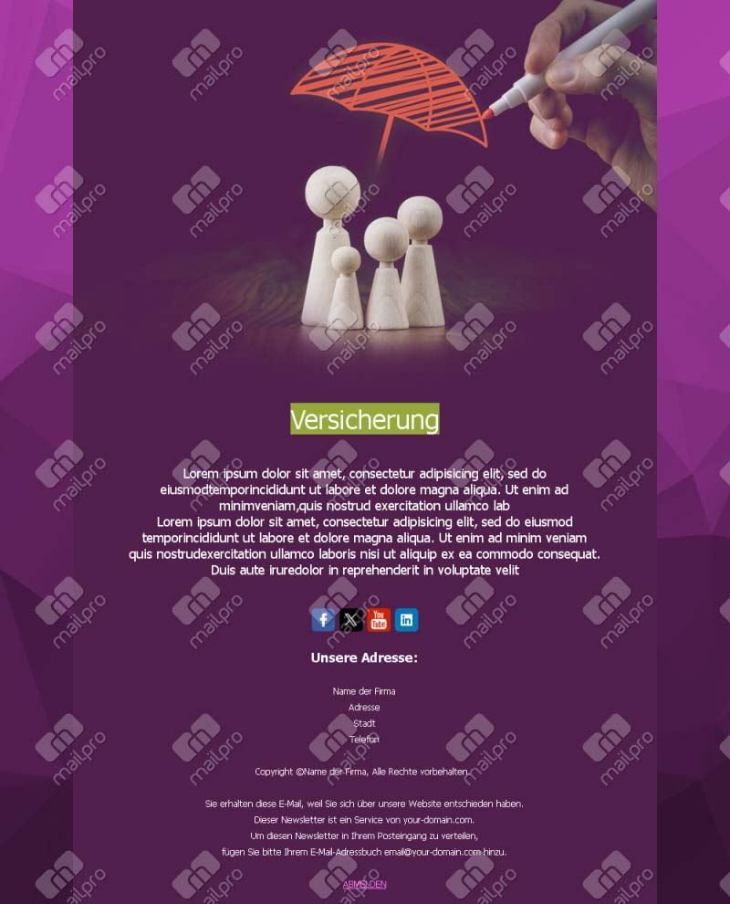 Professionelle Versicherungs-E-Mails