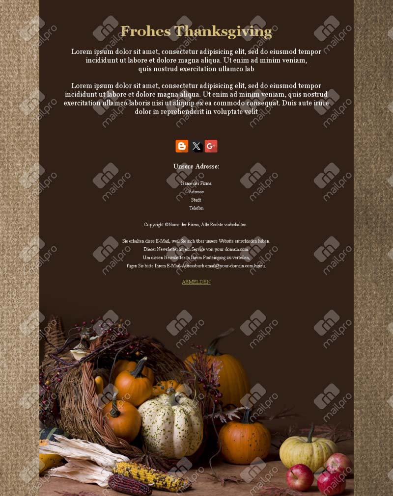 Thanksgiving-Grüße