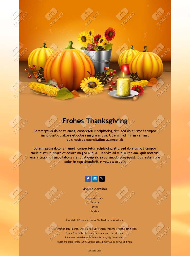 Thanksgiving-Grüße