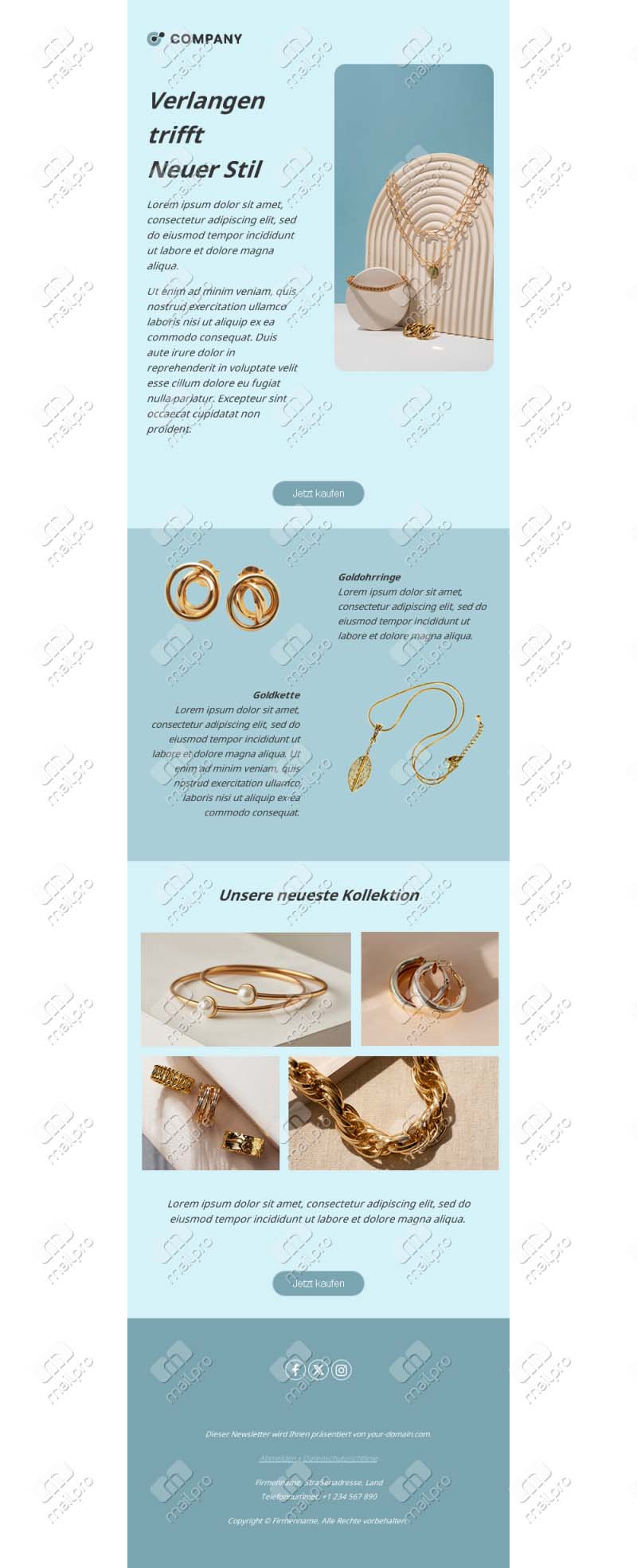 E-Mail-Vorlagen für Schmuck